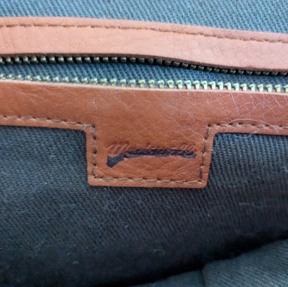 Madewell Large Leather Zip Top Transport Crossbody Purse Satchel Light Brown - Picture 15 of 15